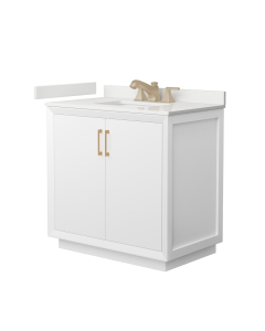 White Quartz, 3-Hole