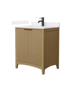 White Cultured Marble, 1-Hole