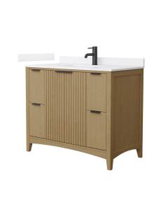 White Cultured Marble, 1-Hole