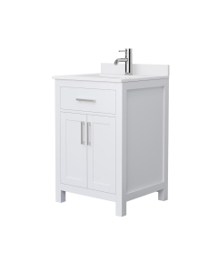 White Cultured Marble, 1-Hole