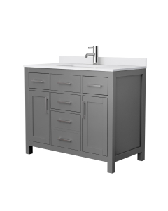 White Cultured Marble, 1-Hole