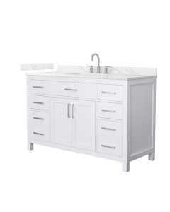 Brushed Nickel - Carrara Cultured Marble