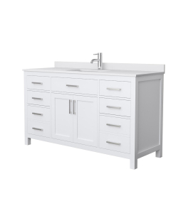 White Cultured Marble, 1-Hole