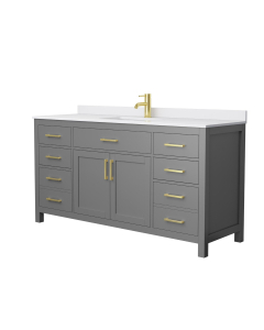 White Cultured Marble, 1-Hole