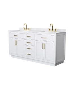 White Cultured Marble, 3-Hole