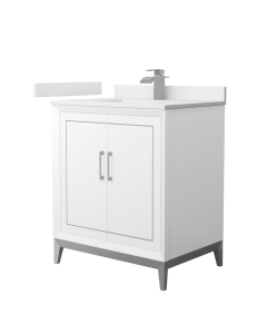 White Cultured Marble, 1-Hole