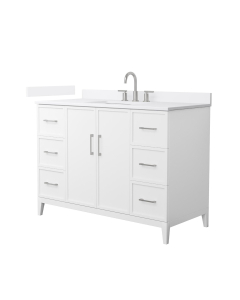 White Cultured Marble, 3-Hole
