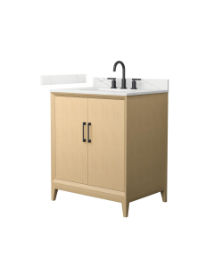 White Cultured Marble, 1-Hole