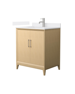 White Cultured Marble, 1-Hole