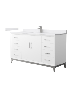 White Cultured Marble, 1-Hole