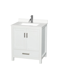 White Quartz, 1-Hole