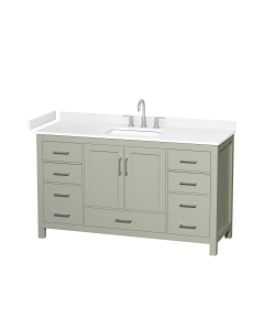 White Cultured Marble, 3-Hole