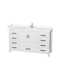 Wyndham Sheffield (single) 60-Inch White Vanity