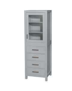 Wyndham Sheffield 24-Inch Gray Tall Linen Side Cabinet