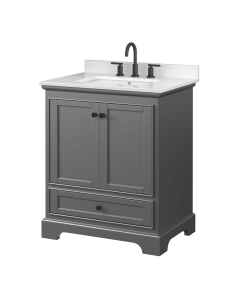 White Cultured Marble, 3-Hole