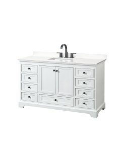 White Cultured Marble, 1-Hole