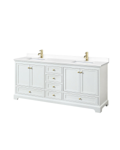 White Cultured Marble, 1-Hole