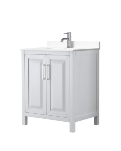 White Cultured Marble, 1-Hole