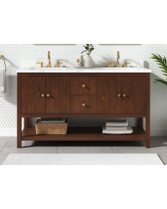 Avanity Zoe (double) 60-Inch Walnut Vanity - ZOE-V60-WA