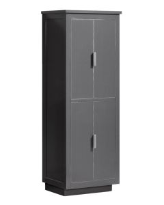 Avanity Allie/Austen 24-Inch Twilight Gray Brushed Silver Bathroom Tall Linen Side Cabinet