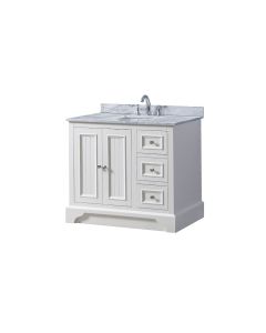Amador (single) 36-Inch White Bathroom Vanity With Top/Sink