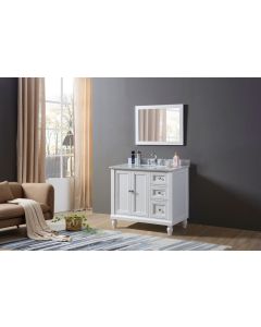 Artesia (single) 36-Inch White Bathroom Vanity With Top/Sink & Mirror