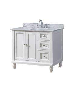 Artesia (single) 36-Inch White Bathroom Vanity With Top/Sink