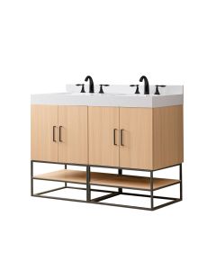 Pinesdale Exclusive (double) 48-Inch Oak Bathroom Vanity With Top/Sinks