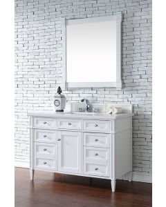James Martin Brittany (single) 48-Inch Bright White Vanity - 655-V48-M-BW