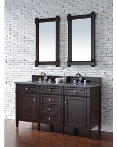 James Martin Brittany (double) 60-Inch Burnished Mahogany Vanity - 650-V60D-M-BNM