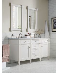 James Martin Brittany (double) 60-Inch Bright White Vanity - 655-V60D-M-BW