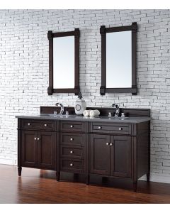 James Martin Brittany (double) 72-Inch Burnished Mahogany Vanity - 650-V72-M-BNM
