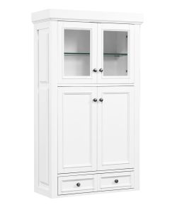 James Martin De Soto 31.25-Inch Bright White Double Tower Hutch