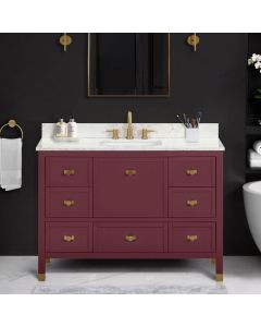Avanity Alana (single) 48-Inch Burgundy Red Vanity - ALANA-V48-BR
