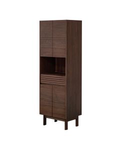 Avanity Carina 24-Inch Coffee Teak Bathroom Tall Linen Side Cabinet