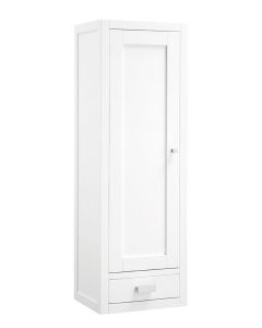 James Martin Addison 12-Inch Glossy White Petite Tower Hutch - Left