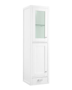 James Martin Addison 14.88-Inch Glossy White Grand Tower Hutch - Left