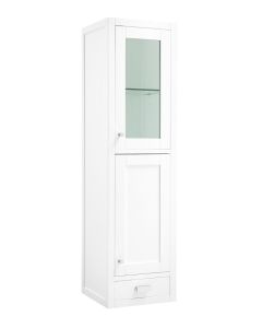 James Martin Addison 14.88-Inch Glossy White Grand Tower Hutch - Right