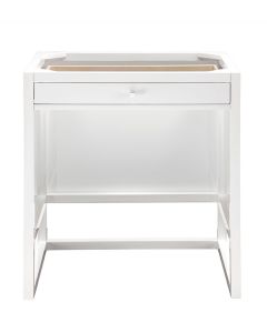 James Martin Athens 30-Inch Glossy White Makeup Cabinet - E645-DU30-GW