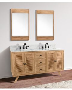Avanity Harper (double) 61-Inch Natural Teak Vanity - HARPER-V60-NT