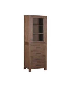 Avanity Modero 24-Inch Mocha Oak Bathroom Tall Linen Side Cabinet