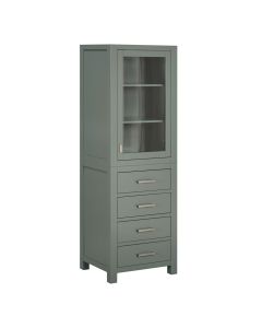 Avanity Modero 24-Inch Smoke Green Bathroom Tall Linen Side Cabinet