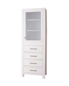 Avanity Modero 24-Inch White Traditional Bathroom Tall Linen Side Cabinet