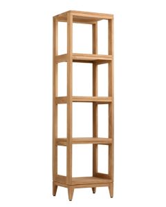 Avanity Teak 16-Inch Natural Teak Modern Bathroom Tall Linen Tower