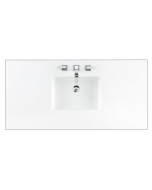 James Martin (single) 48-inch Silestone White Zeus Quartz Countertop & Rectangular Sink - 3cm Thick