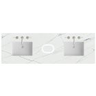 James Martin (double) 72-inch Freepower Wireless Charging Silestone Ethereal Noctis Quartz Countertop & Rectangular Sinks - 3cm Thick (040)