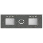 James Martin (double) 72-inch Freepower Wireless Charging Silestone Parisien Bleu Quartz Countertop & Rectangular Sinks - 3cm Thick (040)
