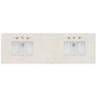James Martin (double) 72-inch Silestone Siberian Quartz Countertop & Rectangular Sinks - 3cm Thick (040)