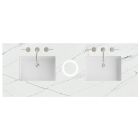 James Martin (double) 60-inch Silestone Freepower Wireless Charging Ethereal Noctis Quartz Countertop & Rectangular Sinks - 3cm Thick