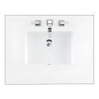 James Martin (single) 30-inch Silestone White Zeus Quartz Countertop & Rectangular Sink - 3cm Thick